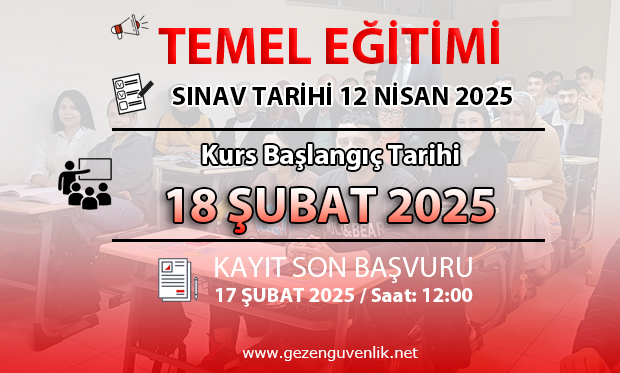 12 NİSAN 2025 SINAVI İÇİN TEMEL EĞİTİMİ